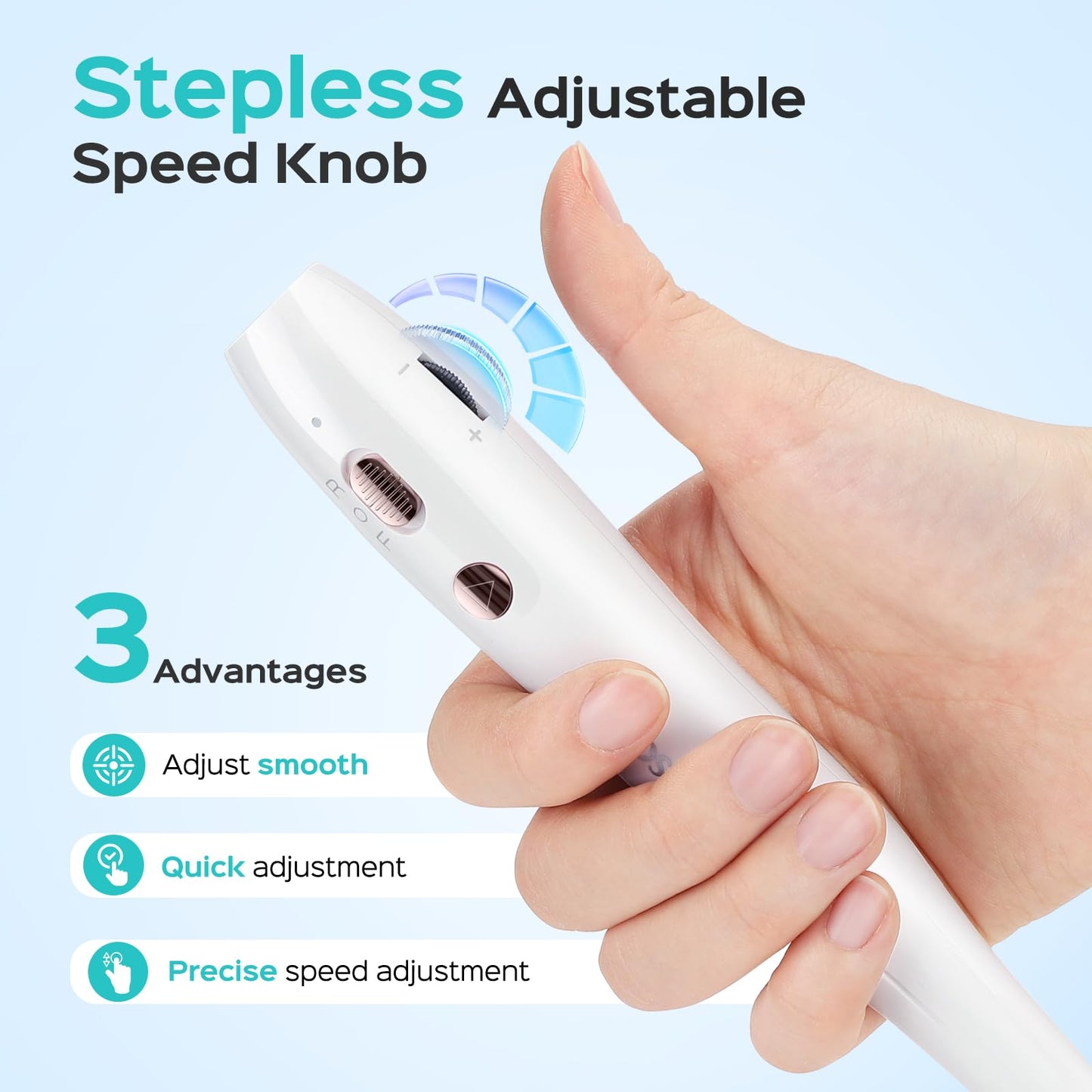COSLUS Cordless Electric Nail Drill File: Nail Drill Machine with Stepless Speed Knob for Acrylic Gel Dip Powder Polish, Professional Portable Manicure Pedicure Rechargeable for Home Salon Use Purple
