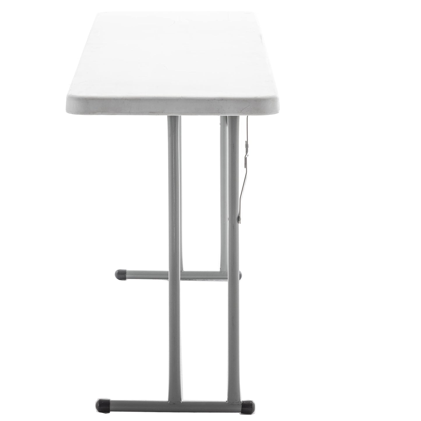 BTEXPERT 6-Foot - 72" Long White Plastic Folding Seminar Training Table Portable 18" Wide Narrow, 29" High, Events Indoor Outdoor Lightweight Set of 10