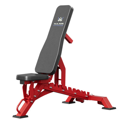 MAJOR FITNESS Adjustable Weight Bench (Elite Version) - 1300LB Capacity, 32 Positions for Strength Training, Bench Press, and Full-Body Workouts for Home or Garage Gym, Red