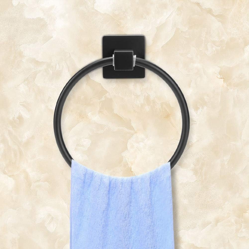 Towel Simple Wall Mounted Kitchen Bathroom Round Towel Rack Holder, Space Saver Hardware