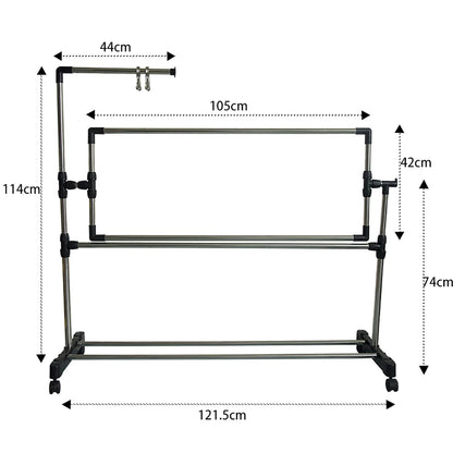 Height Adjustable Cross Stitch Craft Stand - Adjustable Embroidery Stand with Needlework Floor Frame for Art Sewing - Standing Embroidery Lap Table and Holder for Needlepoint and Embroidery Projects