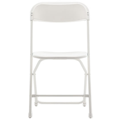 BTEXPERT Set of 20 Pack, Indoor Outdoor White Plastic Folding Chairs Stacking Steel Frame Commercial 650LB Weight Capacity Seating Home Garden Wedding Event Party Picnic Dining Church School Portable