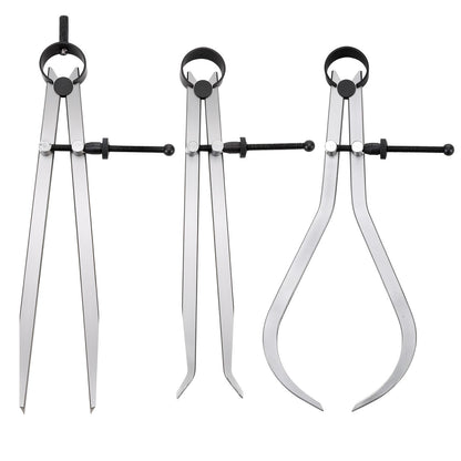 3 Pcs 8 Inch Long Spring Caliper Set, Carbon Steel Outside Divider Caliper Compass, Calipers Measuring Tool for Wood Turning Lathe Projects