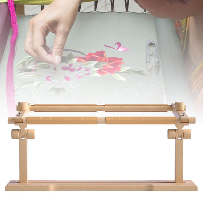 ELUKHT Cross Stitch Stand Table Hands Free Embroidery Stand Cross Stitch Frame for Handwork Quilt Frame for Hand Quilting Wooden Tapestry Frame