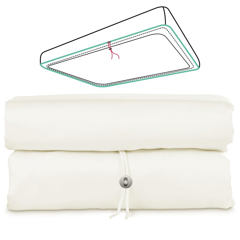 Queen Fitted Sheet Only, 100% Long-Staple Cotton Dual-Lock Fitted Sheet for Queen Bed, Luxury Soft and Comfort, No Slippage, 1000 Thread Count, Deep Pocket Fits 9" to 14" Mattress