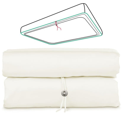 Queen Fitted Sheet Only, 100% Long-Staple Cotton Dual-Lock Fitted Sheet for Queen Bed, Luxury Soft and Comfort, No Slippage, 1000 Thread Count, Deep Pocket Fits 9" to 14" Mattress