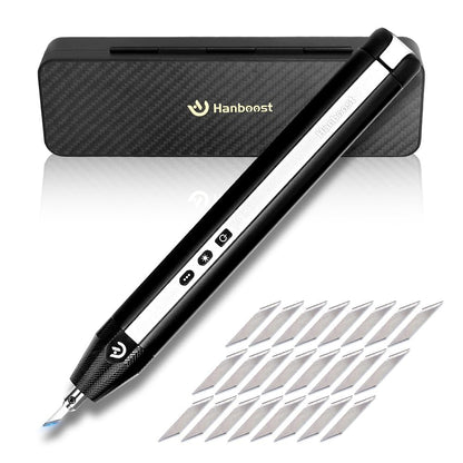 Hanboost C1 Ultrasonic Cutter with Built-in Battery,Upgraded Cordless Ultrasonic Knife 40,000 Vibrations Craft Cut Tool with Light for 3D Printed Models,Soap Making,PVC,Leather,Plastic,Wood&Foam Board