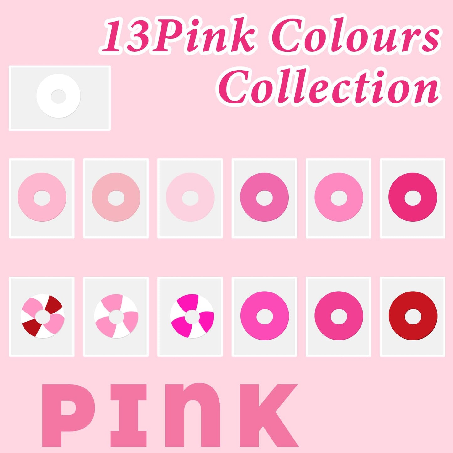JMUQ Pink Clay Beads Bracelet Making Kit, 50 Strands 19260pcs Preppy Polymer Clay Heishi Beads and Letter Beads for Friendship Bracelet Jewelry Making, Arts and Crafts Gifts for Adults
