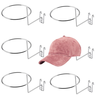 QoTang 6-Pack Hat Displayer - Metal Gridwall Rack with Hooks for Retail & Home