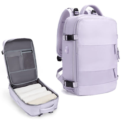 coowoz Travel Backpack Carry On for Women Man Gym Backpacks with Laptop Compartment Mochila de Viaje Teacher Personal Item Backpack Airplane Accessories Must Haves Grey Small