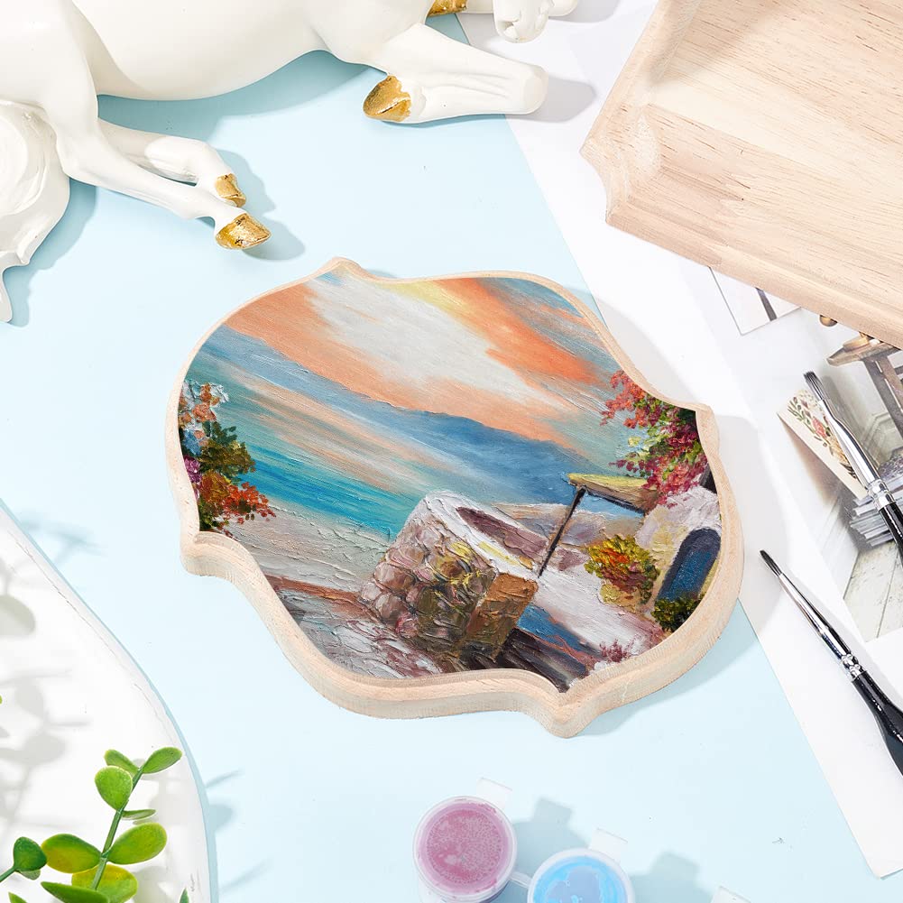 FINGERINSPIRE Unfinished Wood Plaque 5.9x4.8x0.7inch Oval Wooden Blank Signboards Natural Wood Crafts for Painting Carving Burning Wood Boards for DIY Craft Projects Home Decoration