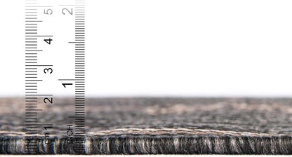 Unique Loom Outdoor Traditional Area Rug - Antique, 2' x 3' 1" Rectangle, Charcoal Gray/Natural Collection