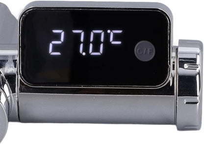 Fdit Instant-Read Shower Thermometer for Kids & Adults, G1/2 Faucet Thermometer with LED Digital Display for Home