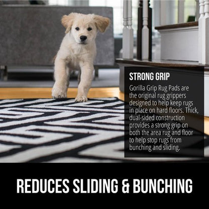 GORILLA GRIP® Rug Pad Gripper - Strong, Slip-Resistant Cushion for Hard Floors | 8x10 FT Size