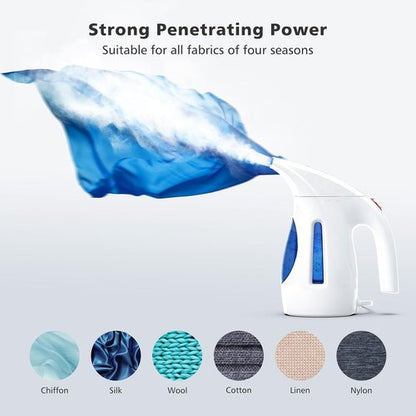 HiLIFE Portable Clothes Steamer - 700W Handheld Design with 240ml Capacity | Ocean Blue, Ideal for Home & Office