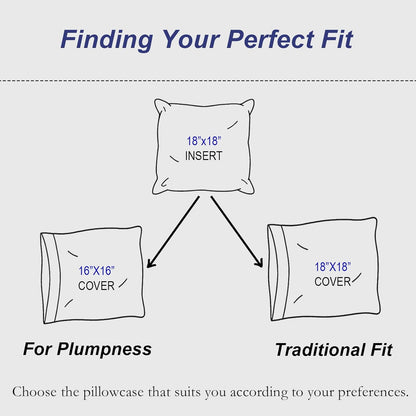 Skiennix 18x18 Pillow Inserts - Soft Hypoallergenic Square Pillows with Oeko-TEX Certified Filling, Set of 2