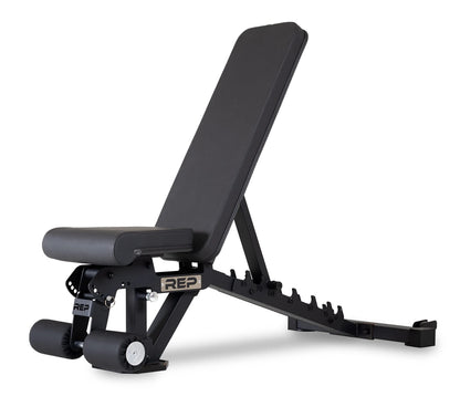 REP Foldable Incline Decline Bench, Metallic Black