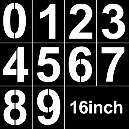 16 Inch Large Number Stencils - Reusable Plastic Digital Stencils for Cake, Address, Painting