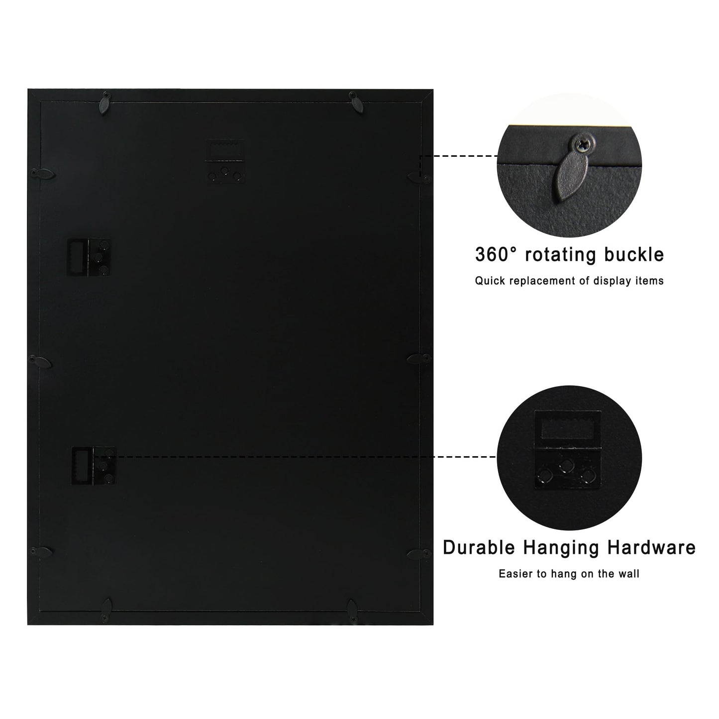 CCDCC 12x16 Large Shadow Box Picture Frame Display Case with Soft Linen Back, Black Wooden Memory Shadow Box Frame with Tempered Glass Cover for Wall Display