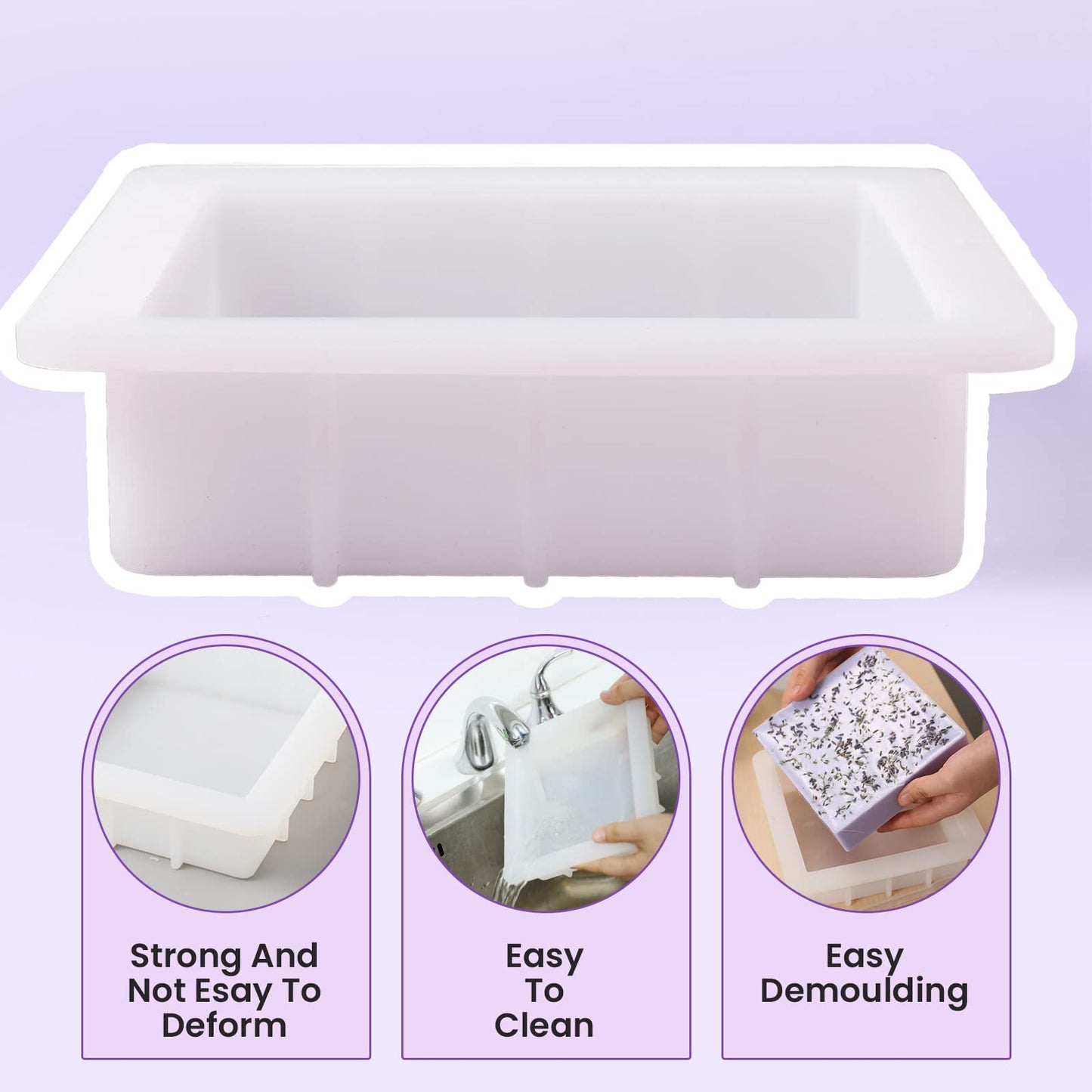 BOOWAN NICOLE Loaf Soap Molds (B0264)