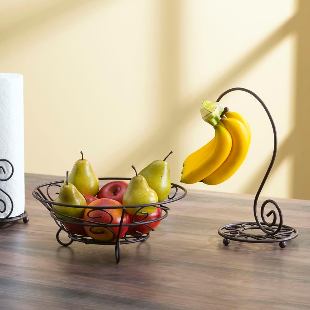 Home Basics Collection Scroll Banana Tree, Bronze