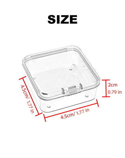 LJY 68-Pack Small Parts Organizer Box,1.77 x 1.77 x 0.79 in Plastic Storage Containers with Secure Latch,Nestable Grid Boxes for Jewelry,Beads,Crafts,Fishing Tackle,Hardware Accessories,Plastic Case