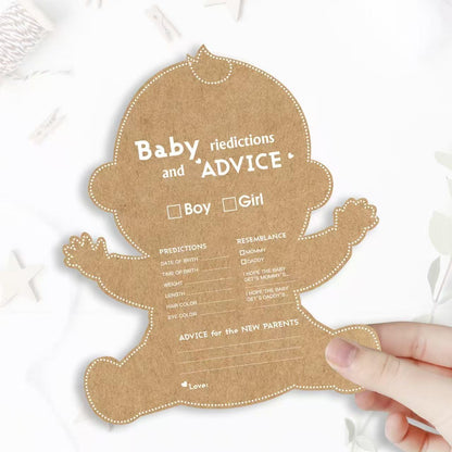 Bllhl 60PCS Baby Shower Games for Girl or Boy Prediction Cards for Baby Decorations, Kraft