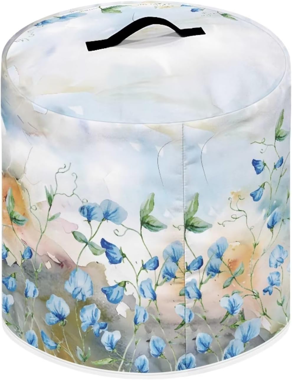 Floral Print Pressure Cooker Dust Cover Compatible with 6 Quart - Durable Cover with Pocket for Kitchen Appliances