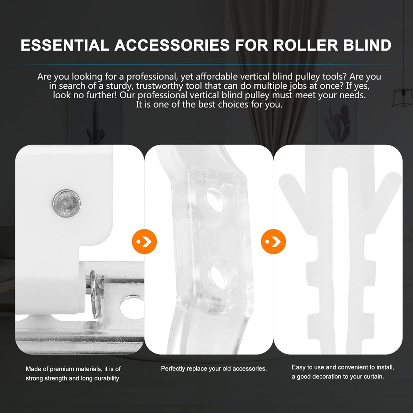 1 Set Roller Blind Repair Kit for Window Shade Brackets Pull End Curtain Accessories