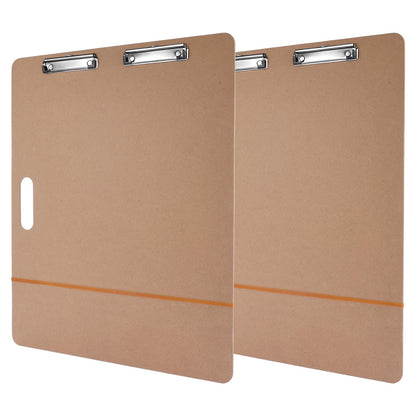2pcs 18" x 24" Artist Sketch Tote Board, Lightweight Hardboard Drawing Board with Clips and Handle for Art, Sketching, Travel, Classroom,Studio or Field Use