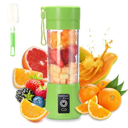 Portable Blender Cup,Electric USB Juicer Blender,Portable Juicer For Shakes and Smoothies, juice,380ml, Six Blades Great for Mixing,light purple