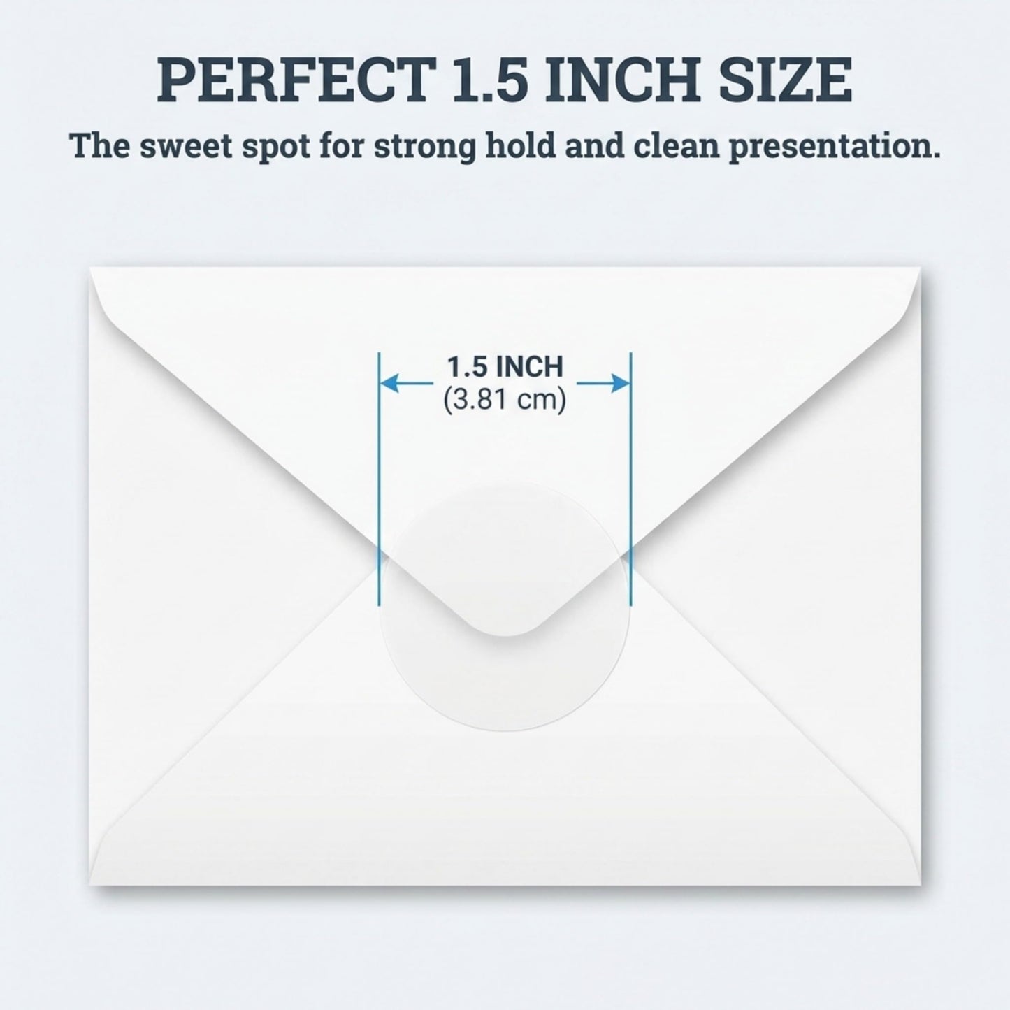 Clear Circle Stickers 1.5 Inch Round, 1000 Pack Waterproof, Virtually Invisible Transparent Self-Adhesive Envelope Seals for Package, Mail, Gift Box - Performore Wafer Seal Round Labels