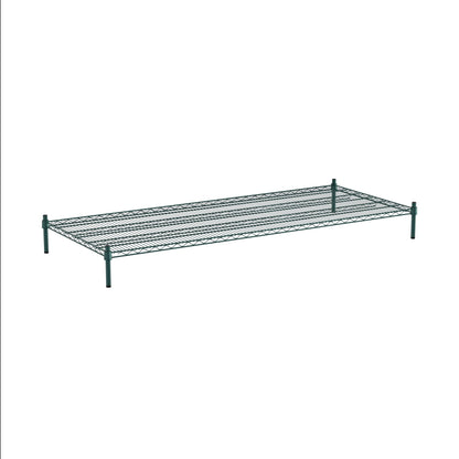 Krollen Industrial 30" x 72" NSF Green Wire Stationary Dunnage Storage Rack with 8" Posts Ideal for Commercial Kitchen Home Garage Warehouse Shelters