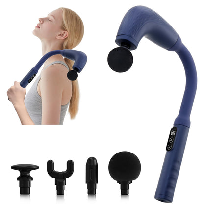Massage Gun with Upgraded Extension Handle, Back Massager for Pain Relief Deep Tissue, Muscles/Neck/Shoulders/Waist/Legs Massager with 4 Massage Heads & 6 Speed Levels & 3 Massage Modes