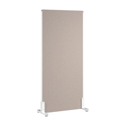 Bush Business Furniture 34W x 72H Freestanding Privacy Screen in Warm Beige, Standing Office Partition with Acoustic Sound Dampening Panel
