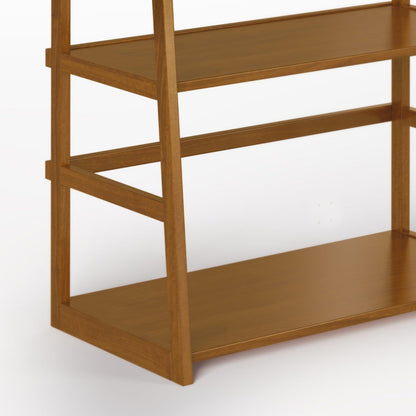 Hassyee Industrial Design Ladder Shelf Storage Rack Bookcase, Transitional Style Multipurpose 5-Tier Bookshelf for Living Room, Home Office, Kitchen, Bedroom