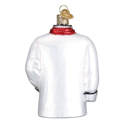 Old World Christmas Chef's Coat Glass Blown Ornament for Christmas Tree 4x4