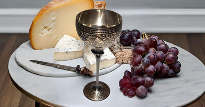 Wine Glass Goblet, Unique Premium Quality Handmade Cup Glass for Moscow Mules, 100% Pure Brass