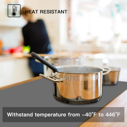 Largest Silicone Mats for Kitchen Counter, 120" x 24" Extra Large Heat Resistant Counter Mat, Kitchen Island Waterproof Thicken Non-slip Countertop Protector Mat, Dark Gray