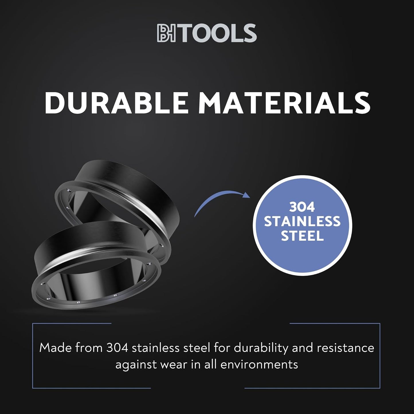 Steel Ring Espresso Funnel, Fits 58mm Standard Baskets, 304 Stainless Steel with Brushed and Mirror Finish