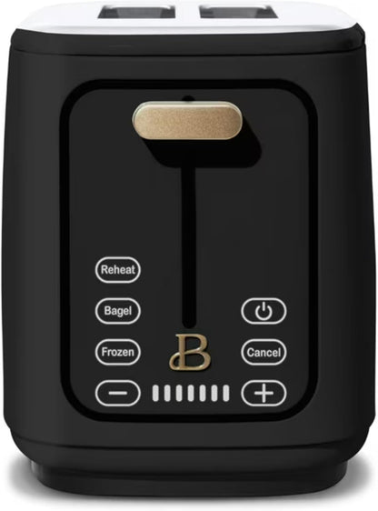 Skiennix 2-Slice Digital Toaster - Touch Control Panel, Adjustable Shade, Wide Openings | Black