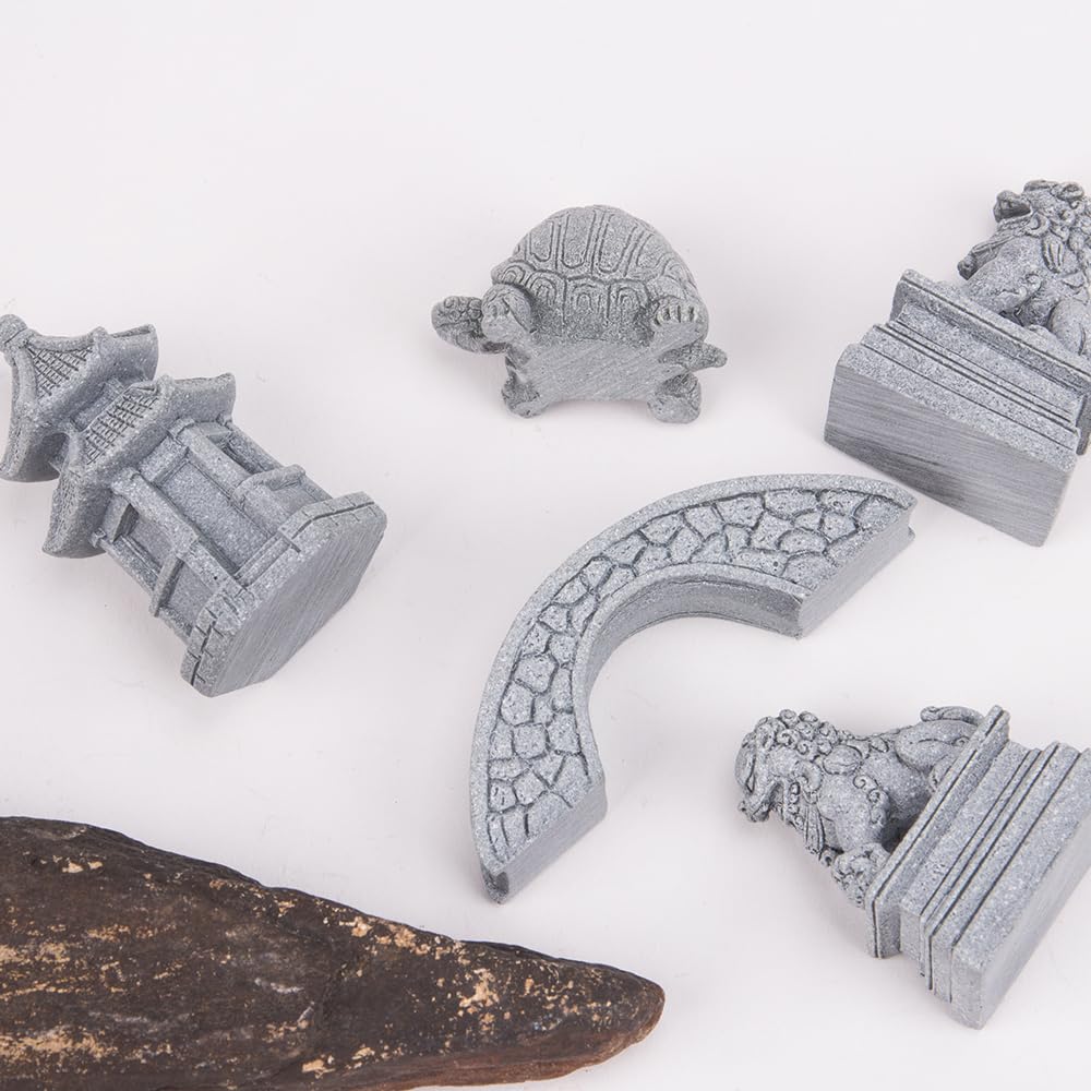 ZORZA 1Set Mini Chinese-Style Sandstone Figurines Enchanting Garden Bridge for Fairy Gardens Mini Zen Garden Decor Miniature Garden Accessories for Bonsai Terrariums Fish Tanks Decorations