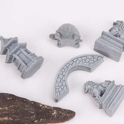 ZORZA 1Set Mini Chinese-Style Sandstone Figurines Enchanting Garden Bridge for Fairy Gardens Mini Zen Garden Decor Miniature Garden Accessories for Bonsai Terrariums Fish Tanks Decorations
