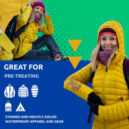 Nikwax Stain Scrub, Pre-Wash Treatment, Removes Stubborn Stains on Outdoor Clothing, Outerwear, Insulated and Down Jackets, Gore-Tex and other Waterproof Gear