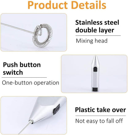 Electric Milk Frother, Egg Beater Hand Mixer, Electric Household Kitchen Cooking Tool
