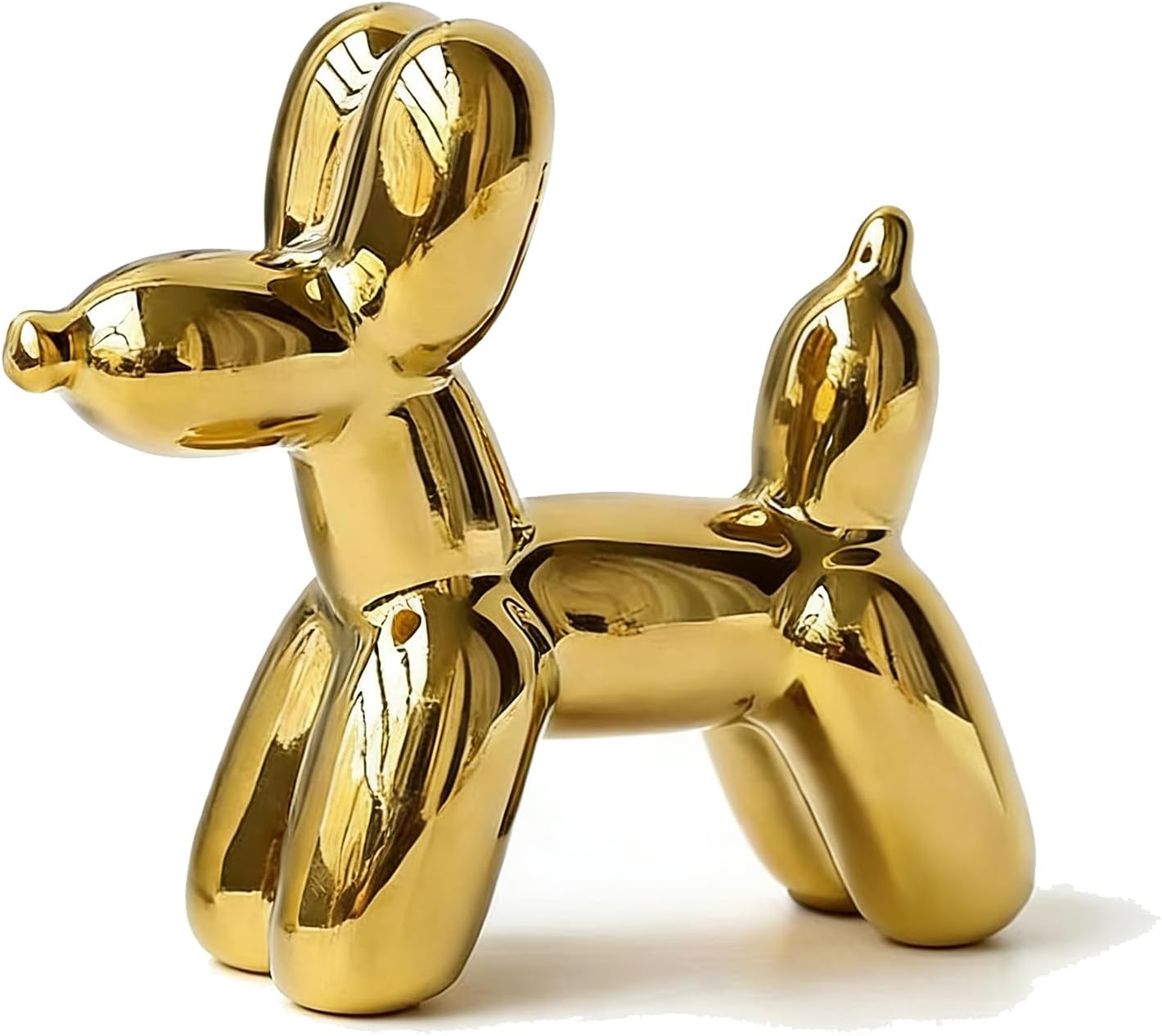 DANELYNN Modern Balloon Dog Decorative Sculpture,Ceramic Dog Figurines Statues Contemporary Art Decor for Living