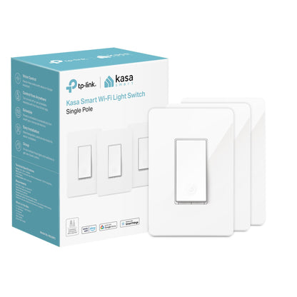Kasa Matter Smart Light Switch: Voice Control w/Siri, Alexa & Google Assistant, UL Certified, Timer & Schedule, Easy Guided Install, Neutral Wire Required, Single Pole, 2.4GHz Wi-Fi, 3-Pack