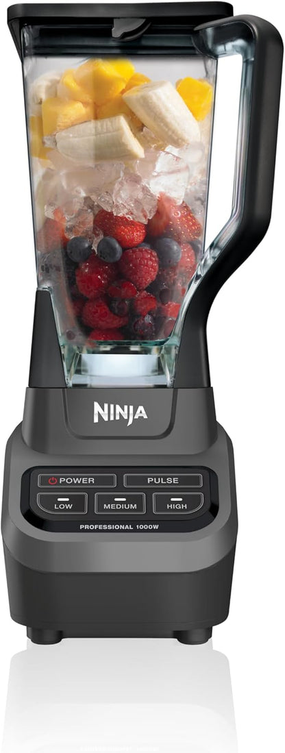 Ninja Professional Blender - 1000W Smoothie Maker with Total Crushing Technology | XL 72-Oz Pitcher in Black and Grey
