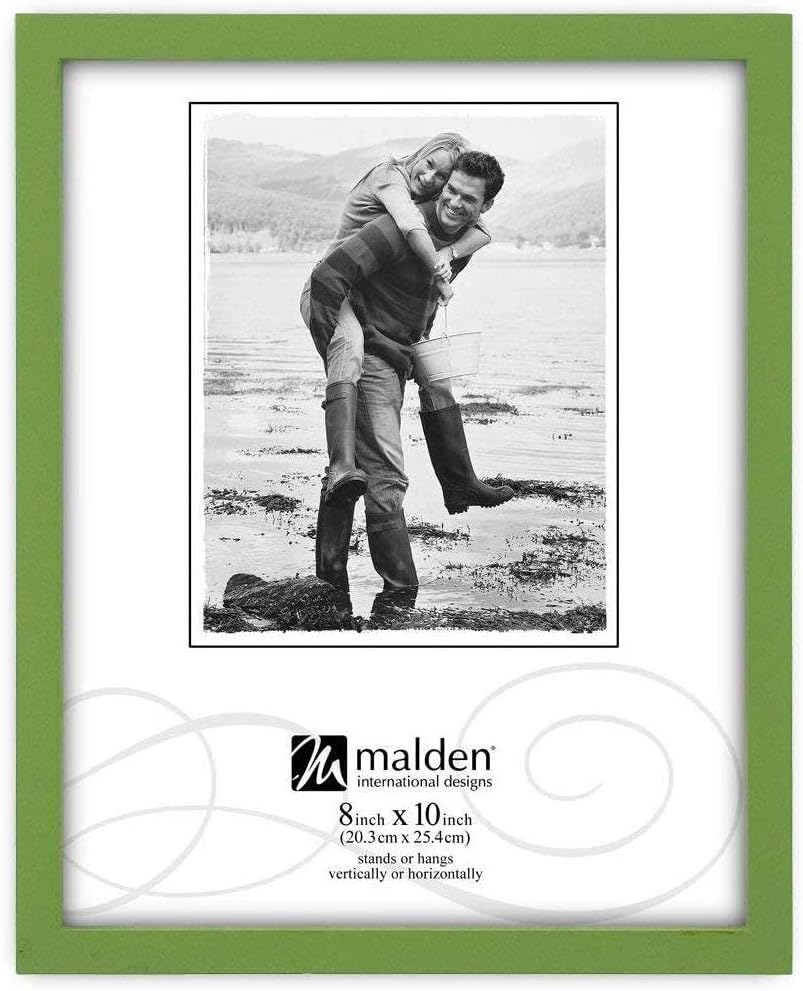 Green Concept Wood Picture Frame, 8-Inch by 10-Inch by Malden International Designs