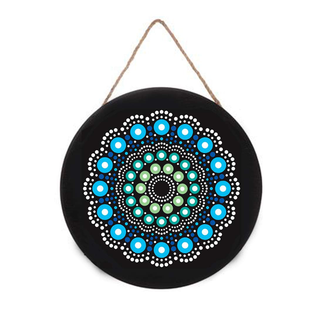 CrafTreat Reusable Dot Mandala Stencils for Painting on Wood, Canvas, Paper, Floor, Wall and Tile - Dot Mandala Basics, Outlines, Round and Radar - 4 Pcs - 6x6 Inches Each - DIY Craft Stencils